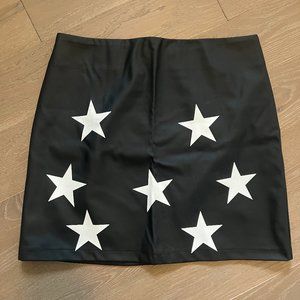 Princess Polly Faux Leather Star Skirt